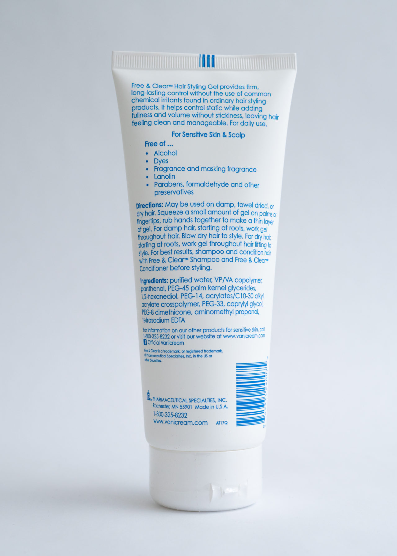 Free & ClearTM Hair Styling Gel – 7oz. | Fibro Pharmacy